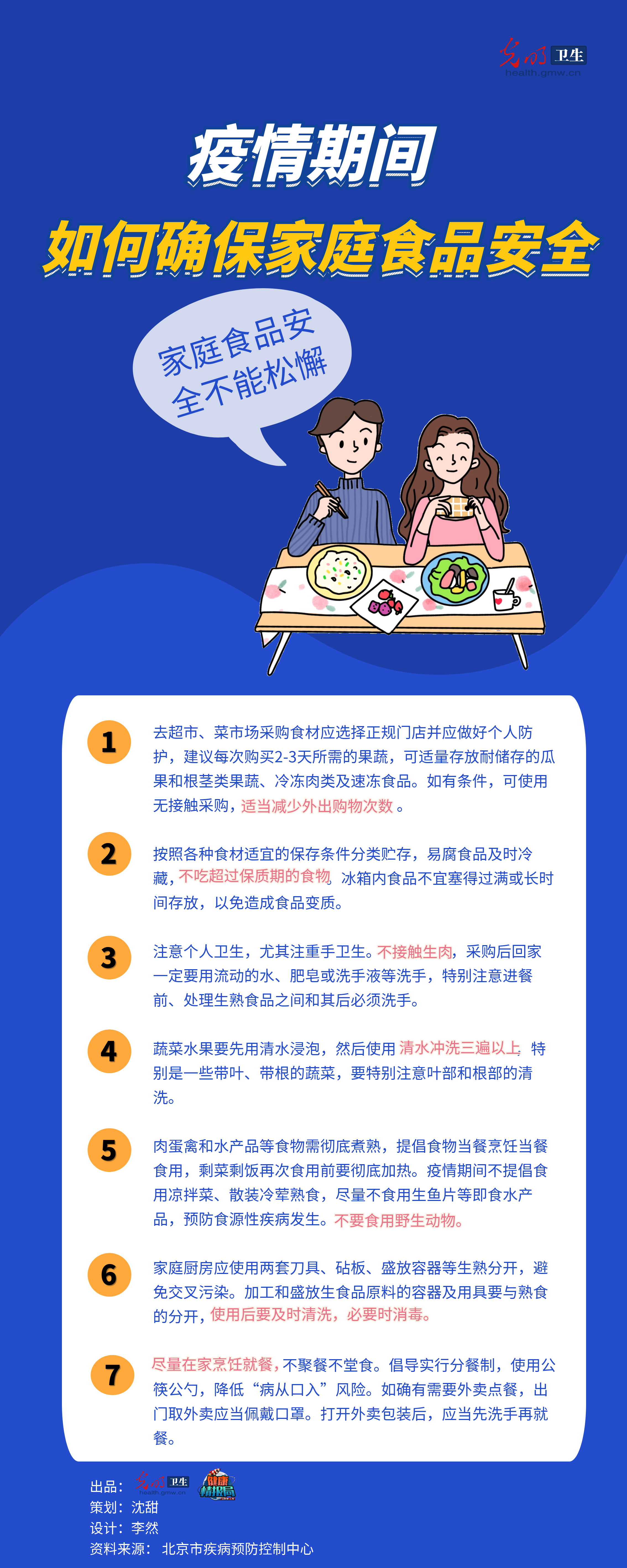 食品安全@【一图读懂】疫情期间 如何确保家庭食品安全