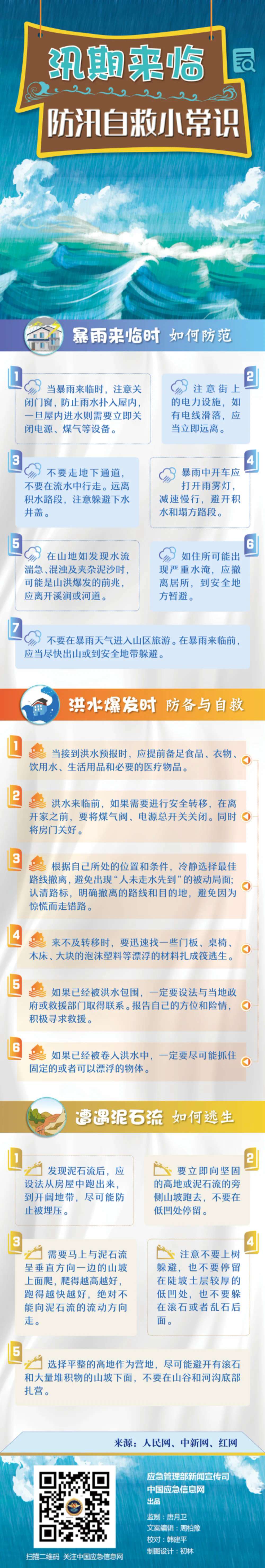 防汛|应急科普丨汛期来临，防汛自救小常识