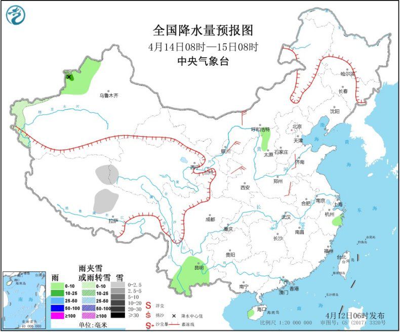 浮尘天气■冷空气继续影响华南等地 甘肃西部等地有浮尘或扬沙