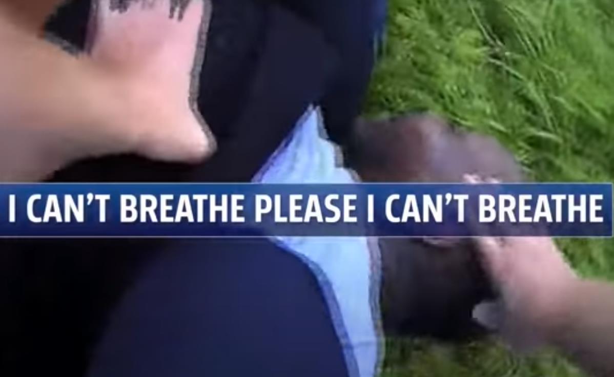 黑人男子美被捕黑人男子死前多次称无法呼吸 警察：我不在乎