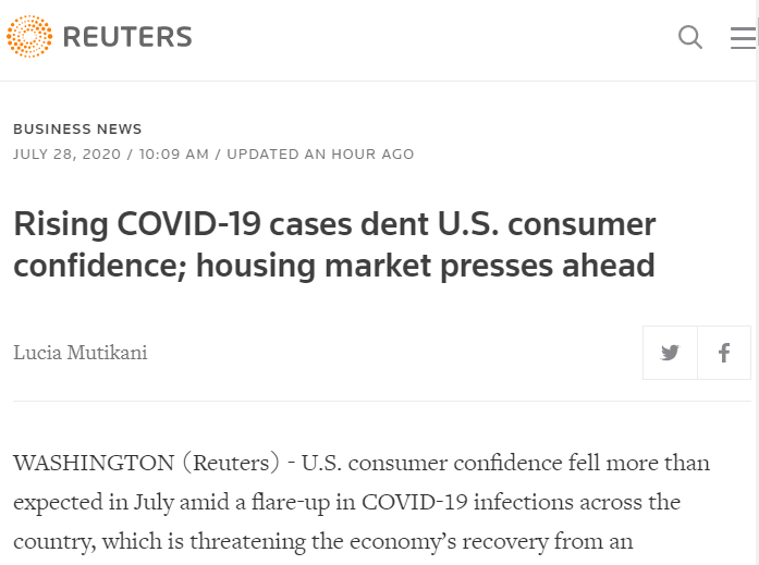 消费者|北美观察丨美国消费者信心再受挫 不敢花钱谈何经济复苏