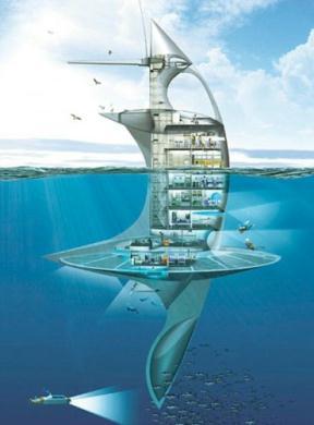 Called the SeaOrbiter, the huge 51m (167ft) structure is set to be the world's first vertical ship allowing man a revolutionary view of life below the surface.
