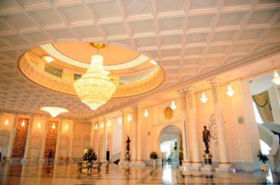 Photo taken on Dec. 12, 2009 shows the inside view of the presidential residence in Astana, capital of Kazakhstan. Astana, once a drab town in the vast, windswept steppe, was declared Kazakhstan's new capital on Dec. 10, 1997. It now emerges as a modern, diversified city after a 12-year construction. (Xinhua/Sadat)
