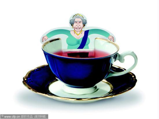 prince williams tea bags. Teabags are attached to