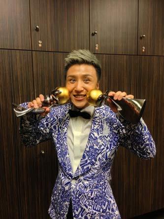 曹轩宾获最受欢迎创作歌手奖 狂言自己是巨星