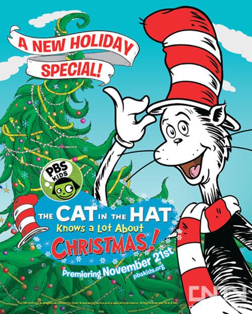 pbs儿童频道播出戴帽子的猫圣诞节特别版-c