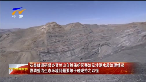 宁夏新闻联播]石泰峰调研督办贺兰山自然保护