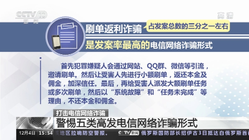 [新闻直播间]打击电信网络诈骗 警惕五类高发电信网络诈骗形式
