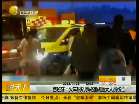 西班牙火车脱轨图片