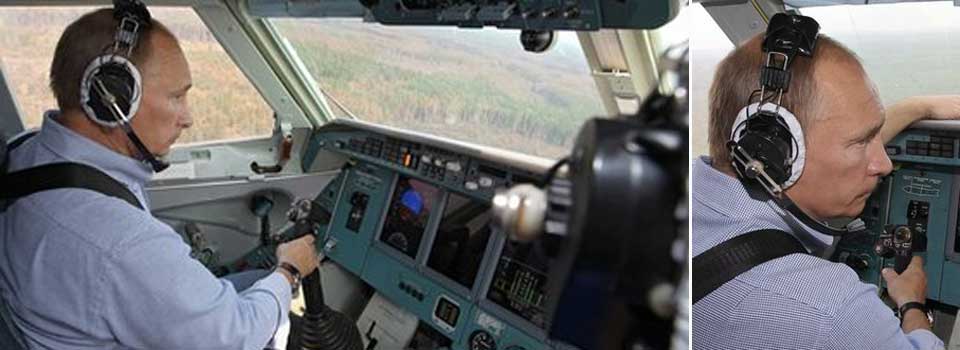 Putin pilots plane to views wildfire area