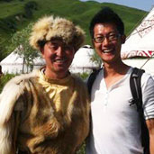 July 11th - Look at the camera, a big smile with our guest host at Narat Grassland 
