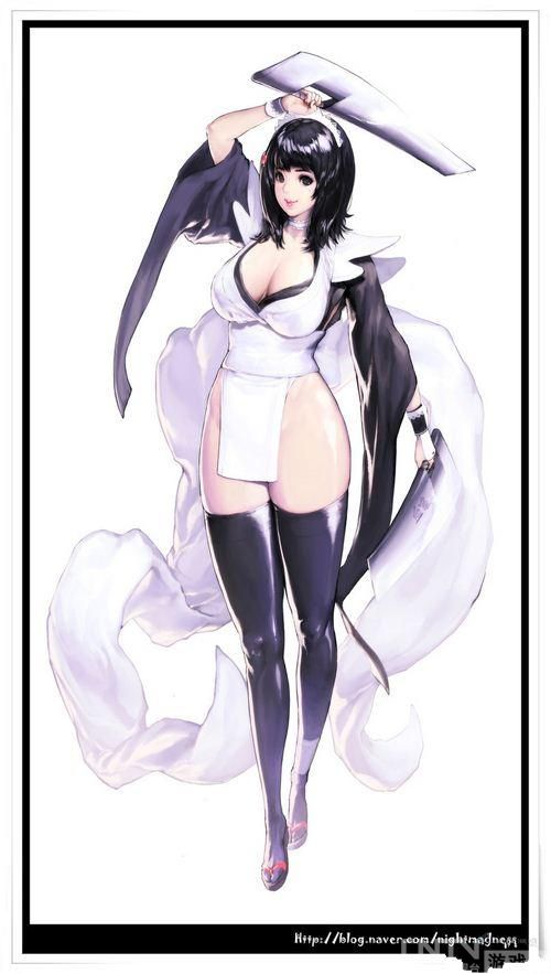 韩国同人画师绘制<em>丰满</em>的<em>性感女性</em>人设_单机游