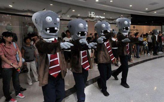 沈阳商场植物大战僵尸原来是网友玩快闪_八