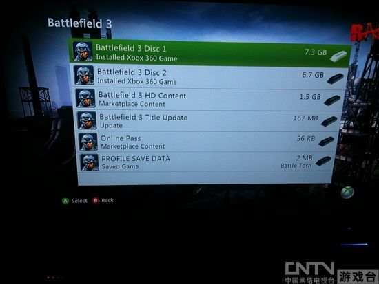 《战地3》Xbox 360版偷跑 安装包大小确认_家
