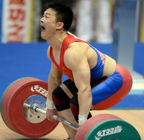 [高清组图]男子举重85公斤级 蒋海荣夺冠