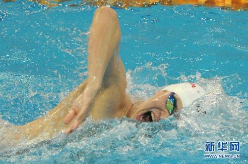 [高清组图]游泳冠军赛：孙杨晋级200米自由泳决赛