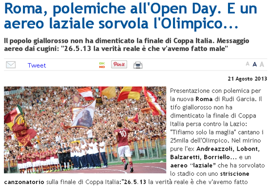 《mediaset》：罗马公开日成球迷“批斗大会”