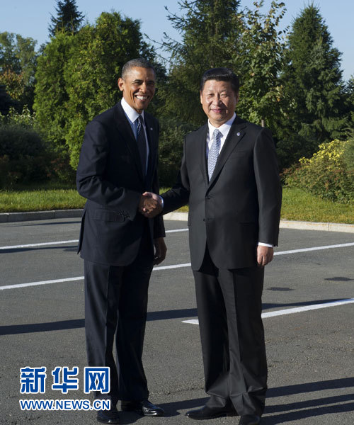 　　9月6日，国家主席习近平在圣彼得堡会见美国总统奥巴马。新华社记者 黄敬文 摄