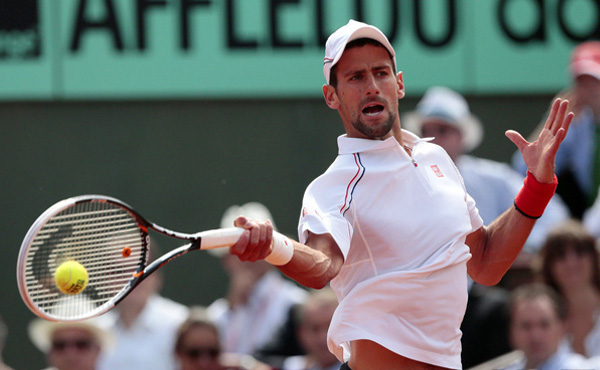 Djokovic elimina a Tsonga y ya est&aacute; en cuartos de final del abierto franc&eacute;s
