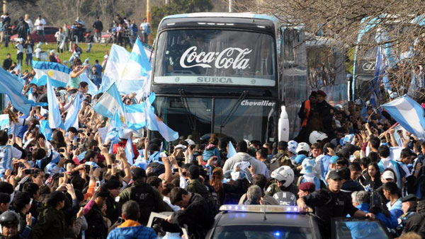 Mundial 2014: Jugadores argentinos llegan a Buenos Aires tras alcanzar el subcampeonato