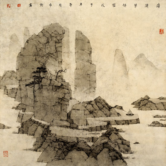 牛朝山水气息正