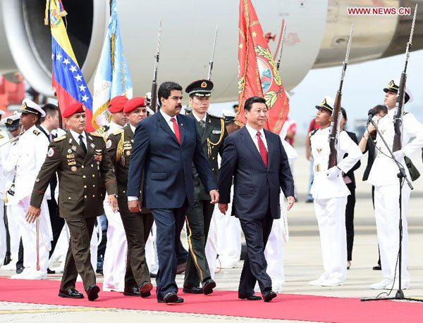 Le président chinois arrive au Venezuela