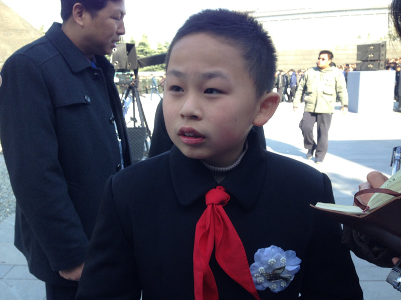 图为南京市第十三中学红山分校初一学生阮泽宇。