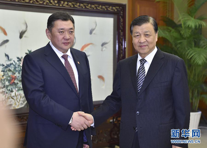 10月14日，中共中央政治局常委、中央书记处书记刘云山在重庆会见来华出席“2016中国共产党与世界对话会”的蒙古人民党主席、国家大呼拉尔主席恩赫包勒德。