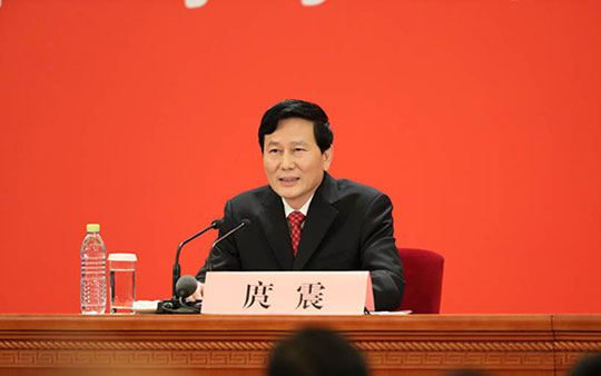 图为中国共产党第十九次全国代表大会新闻发言人庹震