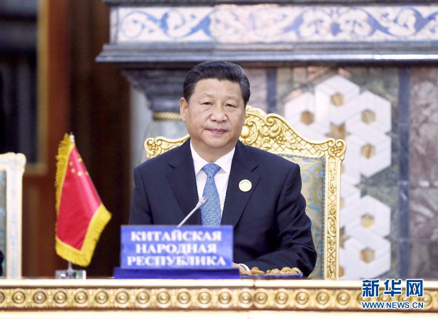 2014年9月12日，上海合作组织成员国元首理事会第十四次会议在塔吉克斯坦首都杜尚别举行。习近平出席会议并发表重要讲话。
