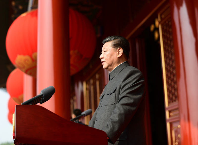 10月1日上午，慶祝中華人民共和國成立70周年大會在北京天安門廣場隆重舉行。中共中央總書記、國家主席、中央軍委主席習近平發表重要講話。