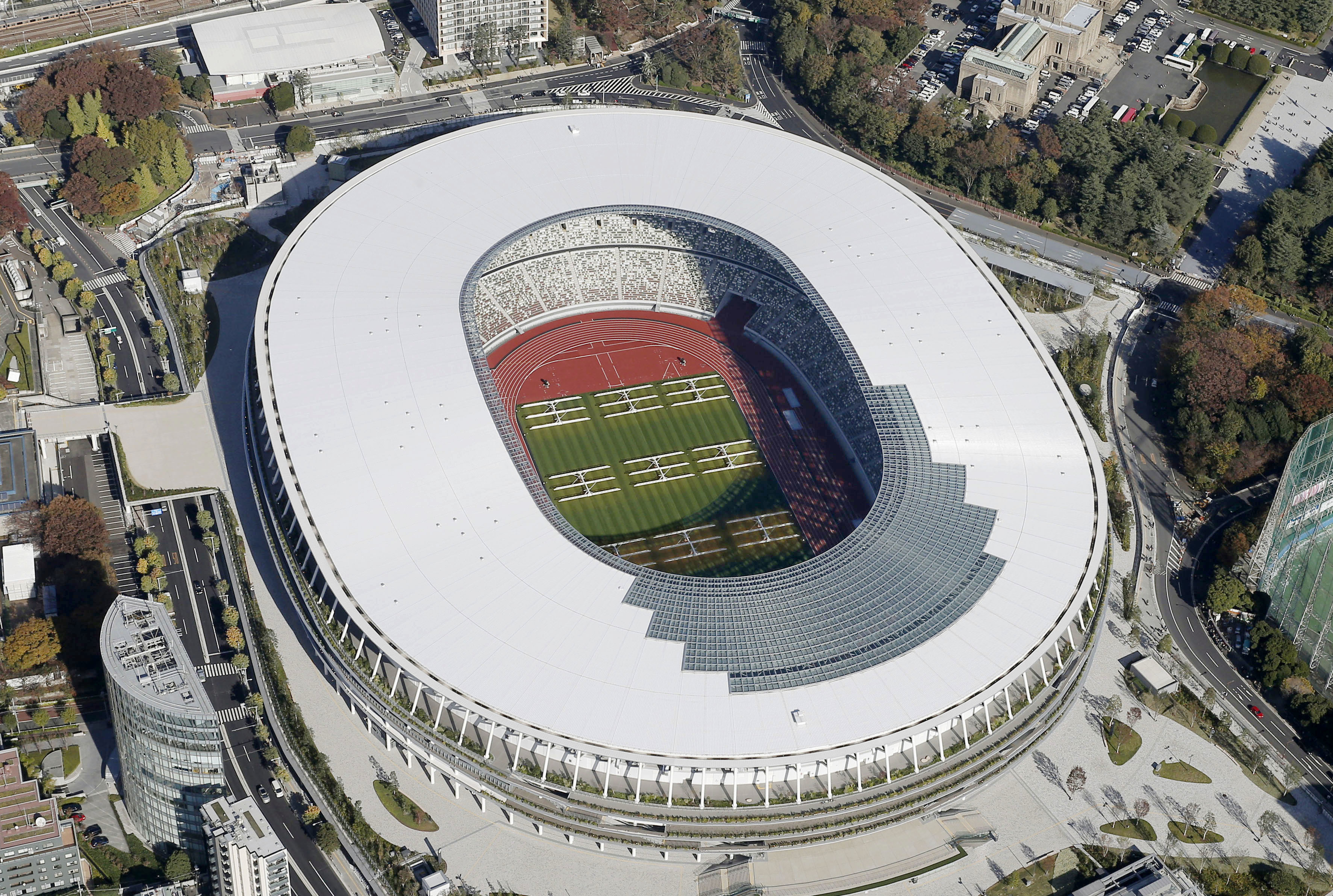 资料图：2020年东京奥运会和残奥会主场馆日本国立竞技场。