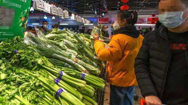银川市民在采购新鲜蔬菜