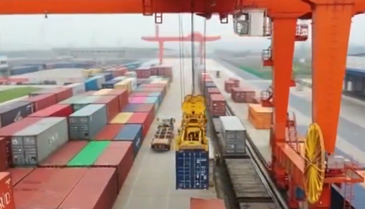 【中亚班列】疫情期间 浙江金华中亚班列共发运17列1418个标箱 同比增长169%