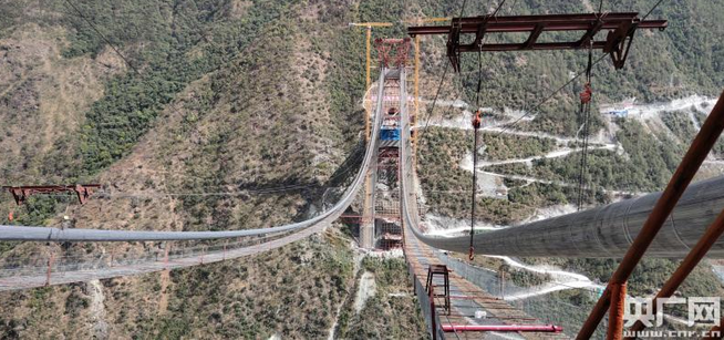 桥梁建设@创下多项桥梁建设纪录！世界首座纯铁路悬索桥主缆架设完成