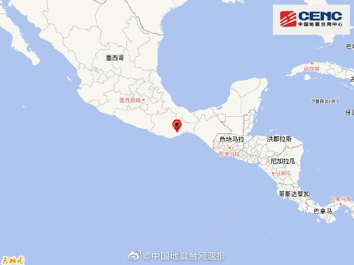 震源深度墨西哥发生7.4级地震 震源深度10千米