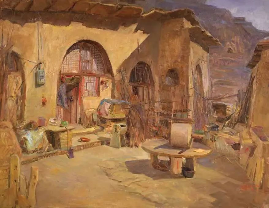 张金伟《外婆的安乐窝》油画