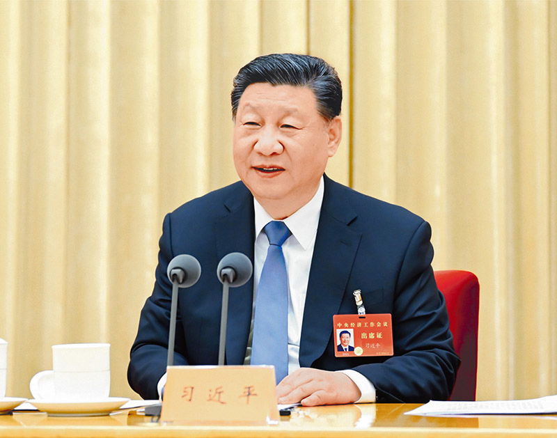 2024年12月11日至12日，中央經(jīng)濟工作會議在北京舉行。中共中央總書記、國家主席、中央軍委主席習近平出席會議并發(fā)表重要講話。 新華社記者 謝環(huán)馳/攝