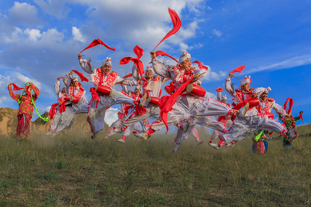 横山老腰鼓 冯莉欣摄