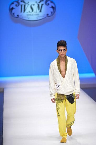 Multi-cultural catwalk on stage of China Fashion