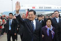 President Hu arrives in Macao