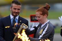 Olympic torch arrives in UK