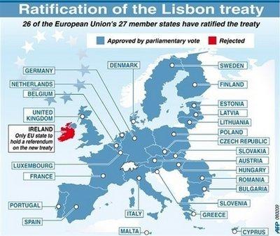 Map&nbsp;of&nbsp;the&nbsp;EU&nbsp;showing&nbsp;the&nbsp;countries&nbsp;that&nbsp;have&nbsp;ratified&nbsp;the&nbsp;Lisbon&nbsp;Treaty.&nbsp;The&nbsp;Czech&nbsp;Republic's&nbsp;top&nbsp;court&nbsp;has&nbsp;ruled&nbsp;that&nbsp;the&nbsp;European&nbsp;Union's&nbsp;reform&nbsp;treaty&nbsp;is&nbsp;legal,&nbsp;piling&nbsp;pressure&nbsp;on&nbsp;President&nbsp;Vaclav&nbsp;Klaus&nbsp;to&nbsp;become&nbsp;the&nbsp;final&nbsp;EU&nbsp;leader&nbsp;to&nbsp;sign&nbsp;the&nbsp;landmark&nbsp;document&nbsp;into&nbsp;law.(AFP/Graphic/Laurence&nbsp;Saubadu)