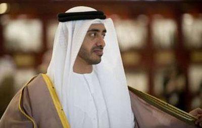 United Arab Emirates Foreign Minister Sheikh Abdullah bin Zayed al-Nahyan arrives at the closing ceremony of the Gulf Cooperation Council (GCC) summit in Kuwait's Bayan Palace December 15, 2009.REUTERS/Stephanie McGehee