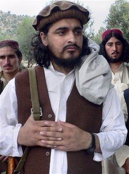 FILE - In this Oct. 4, 2009 file photo, Pakistani Taliban chief Hakimullah Mehsud arrives to meet with media in Sararogha of Pakistani tribal area of South Waziristan along the Afghanistan border. The Pakistani Taliban said Tuesday, Feb. 2, 2010 that there is no need to release proof that the group's leader is alive to refute reports that he died from injuries sustained in a U.S. drone strike in mid-January.(AP Photo/Ishtiaq Mehsud, File)