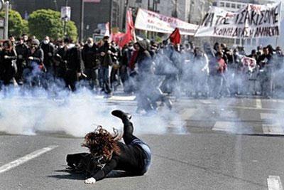 Clashes occur during Greek demonstration 