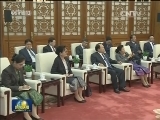 张德江会见老挝人民革命党中央总书记 国家主席