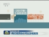 9月份居民物价同比涨幅回落