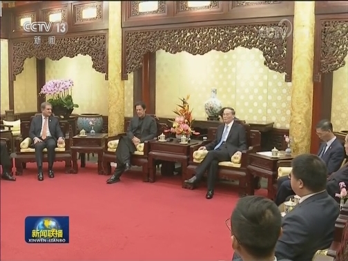 王岐山会见巴基斯坦总理