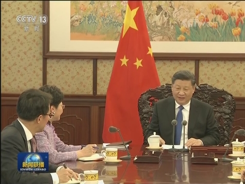习近平会见来京述职的林郑月娥